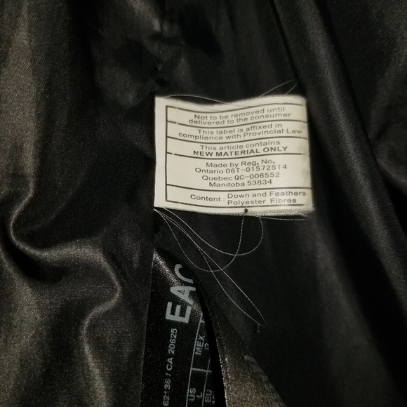 Black down filled men's jacket size XL - Picture 3 of 4